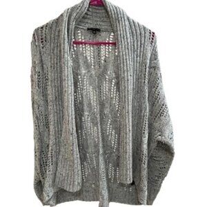The Limited Petite Grey Open Front Dolman Sleeve Cardigan - EUC